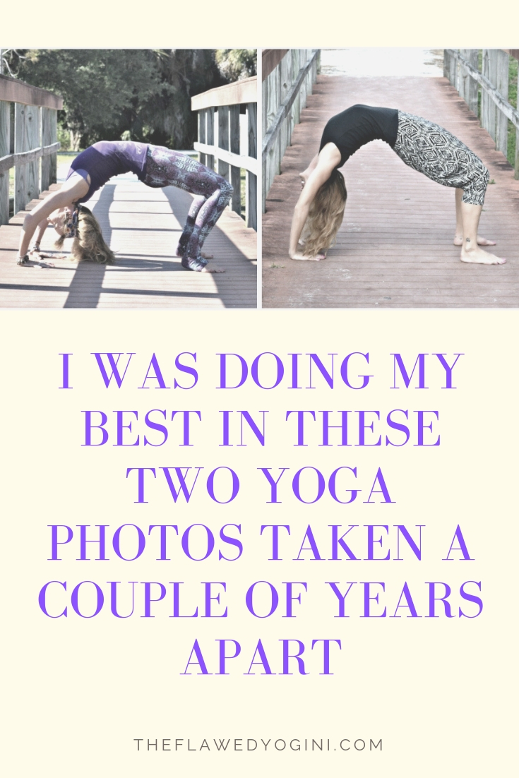 I've learned that one's best can look quite different over time. But it always feels the same! #yoga #wheelpose