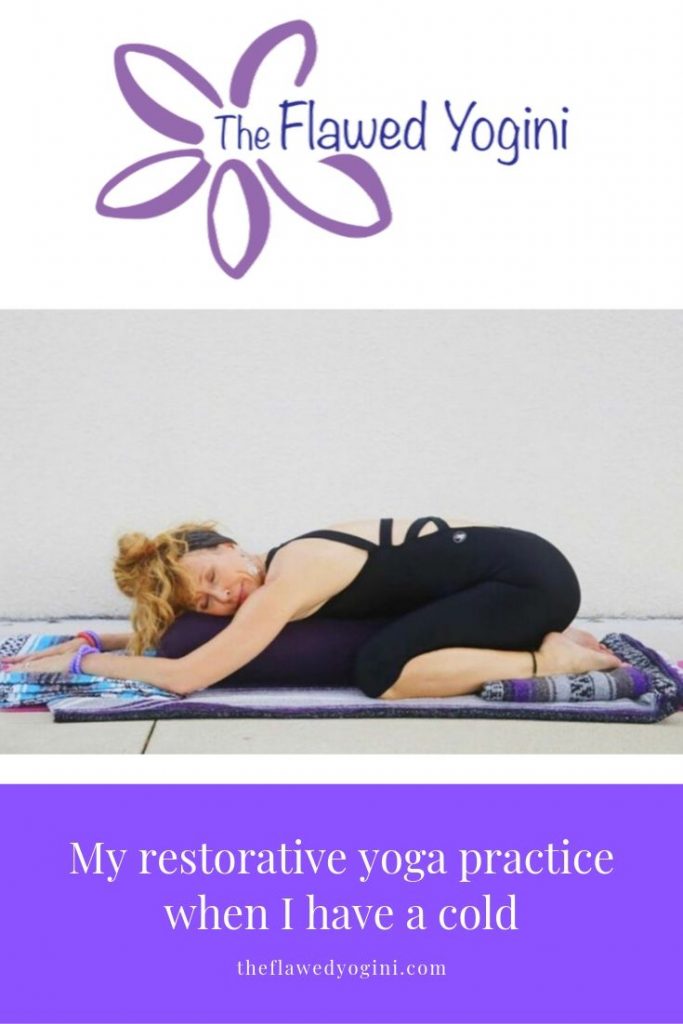 I find that a gentle restorative yoga practice helps me feel better physically, mentally and emotionally while still taking care of myself. #yoga #restorativeyoga
